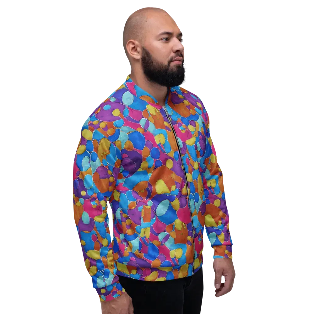 Neon Riverstones on Bomber Jacket — Right