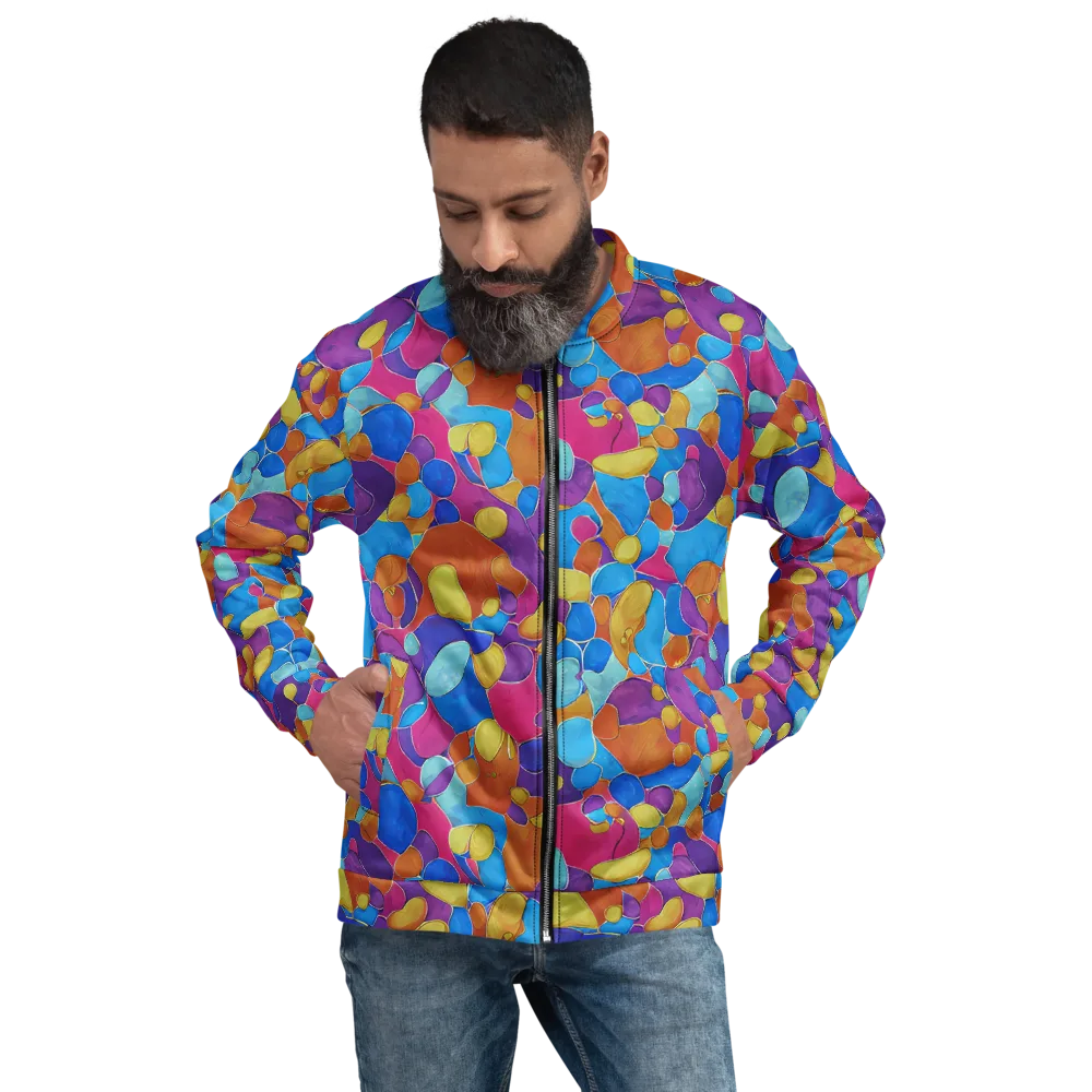 Neon Riverstones on Bomber Jacket — Front
