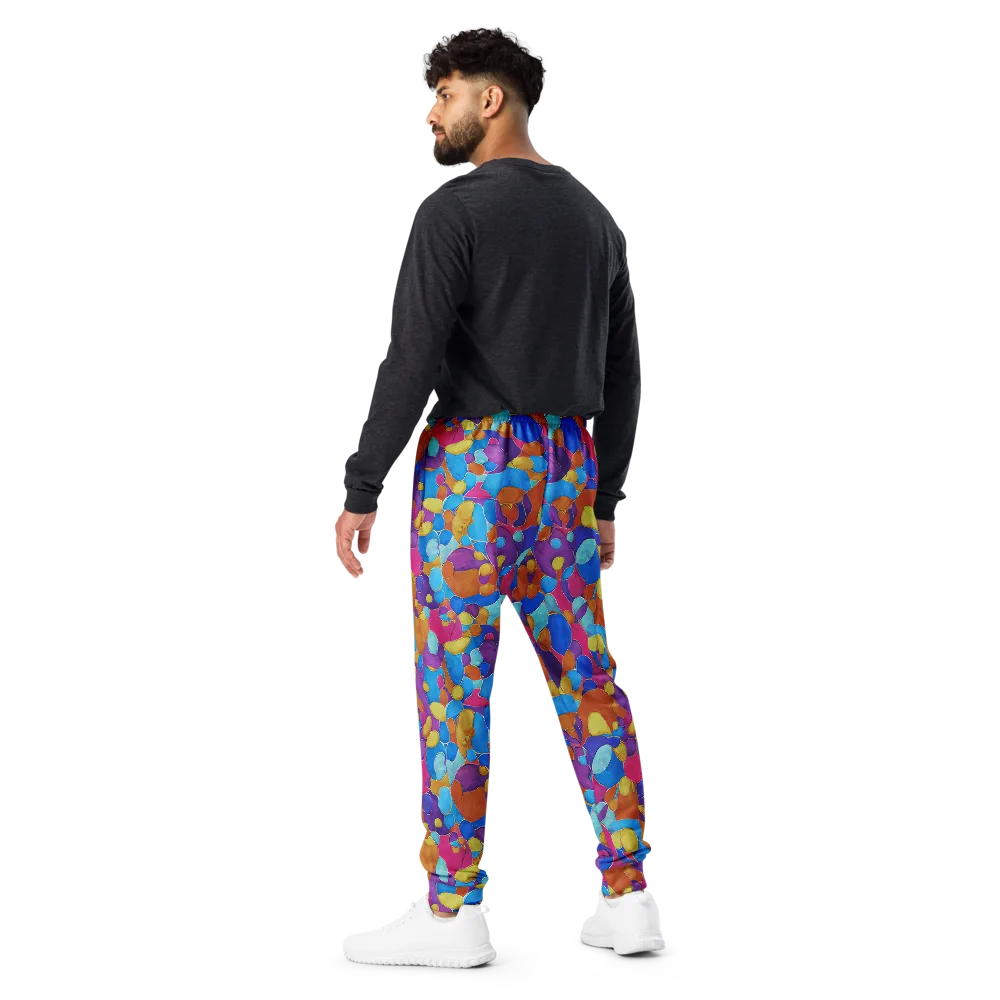 Neon Riverstones on Men's Joggers — Back