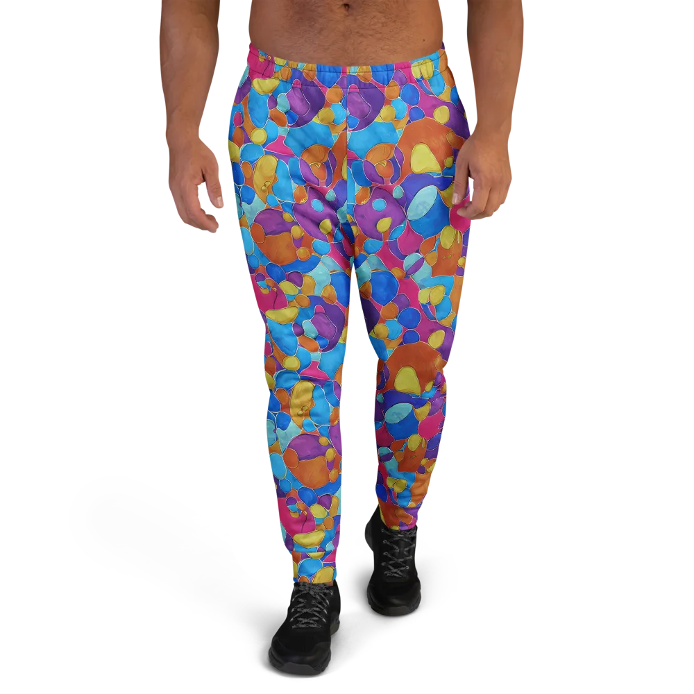 Neon Riverstones on Men's Joggers — Front