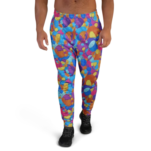 Neon Riverstones on a Men's Joggers