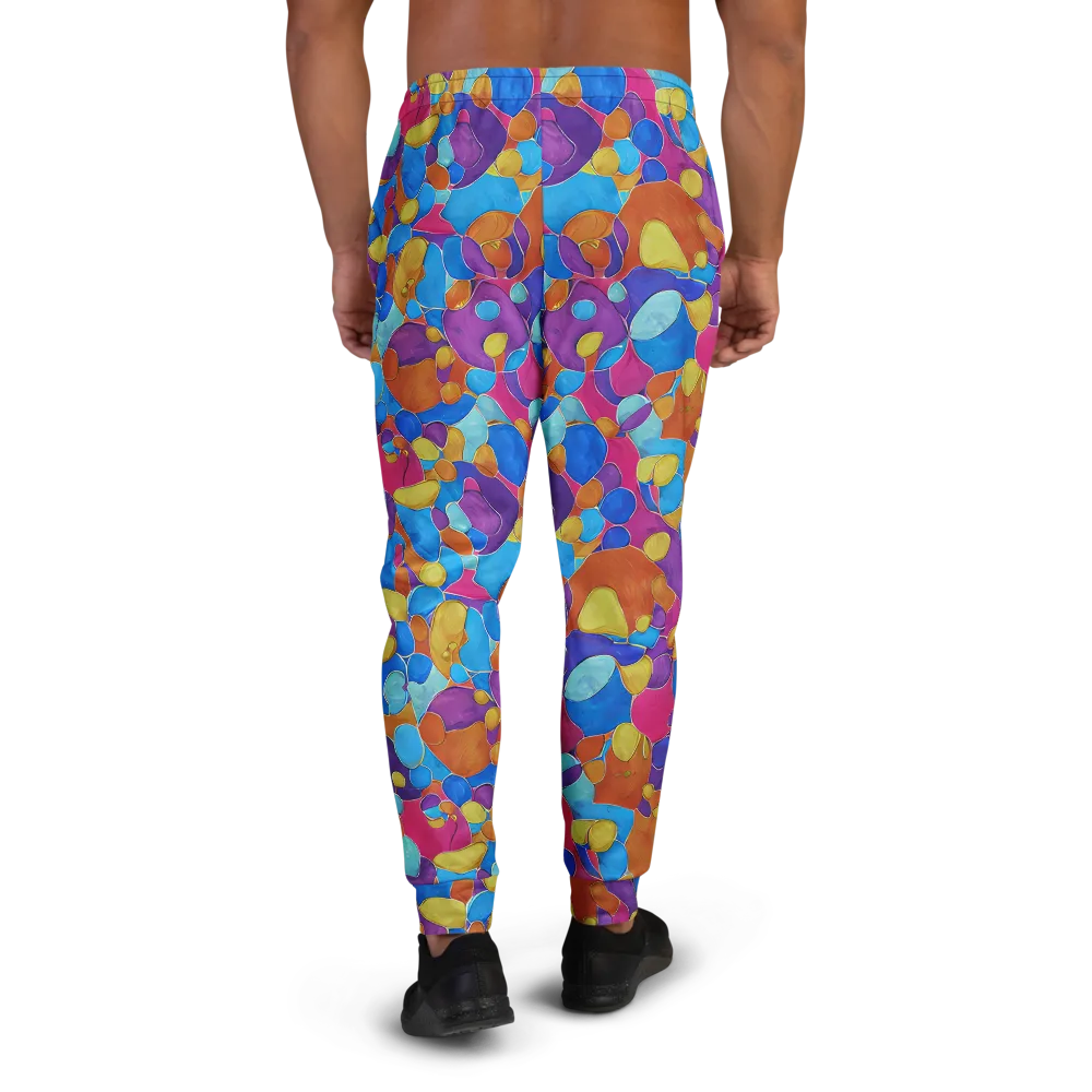 Neon Riverstones on Men's Joggers — Back