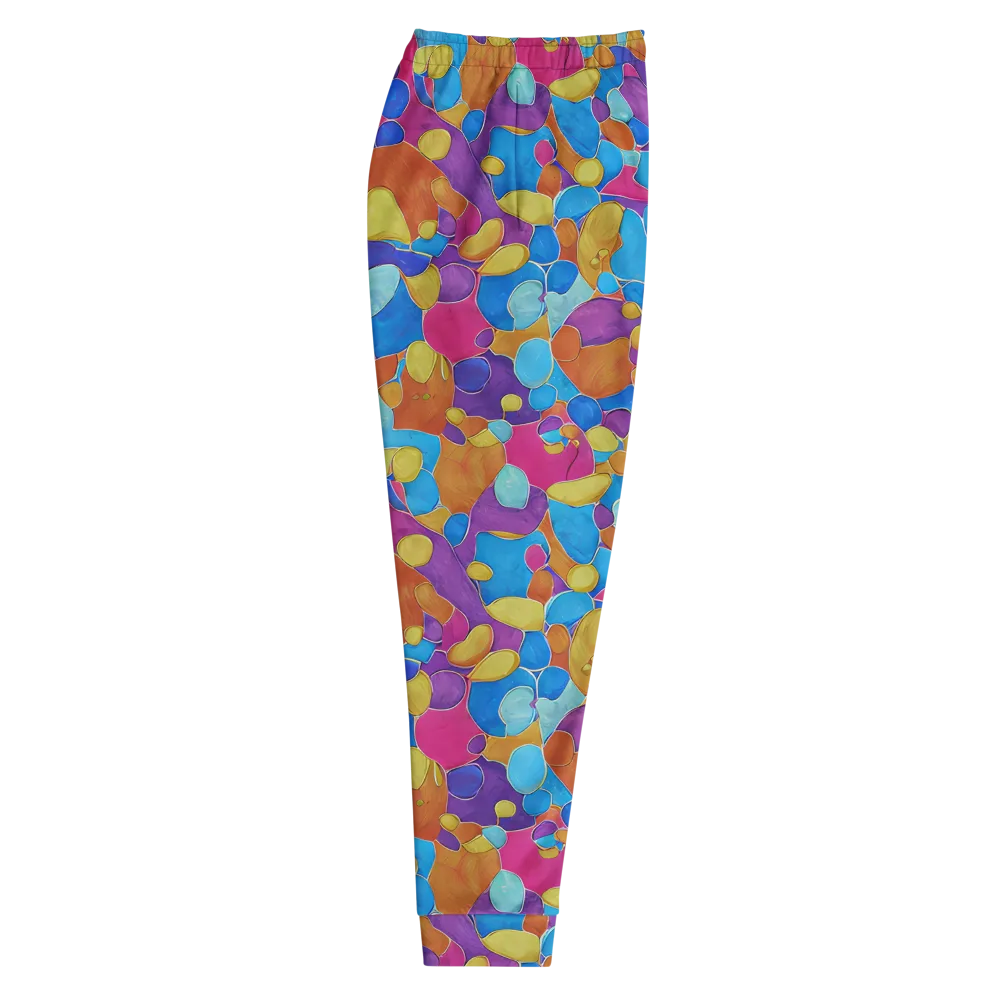 Neon Riverstones on Men's Joggers — Right