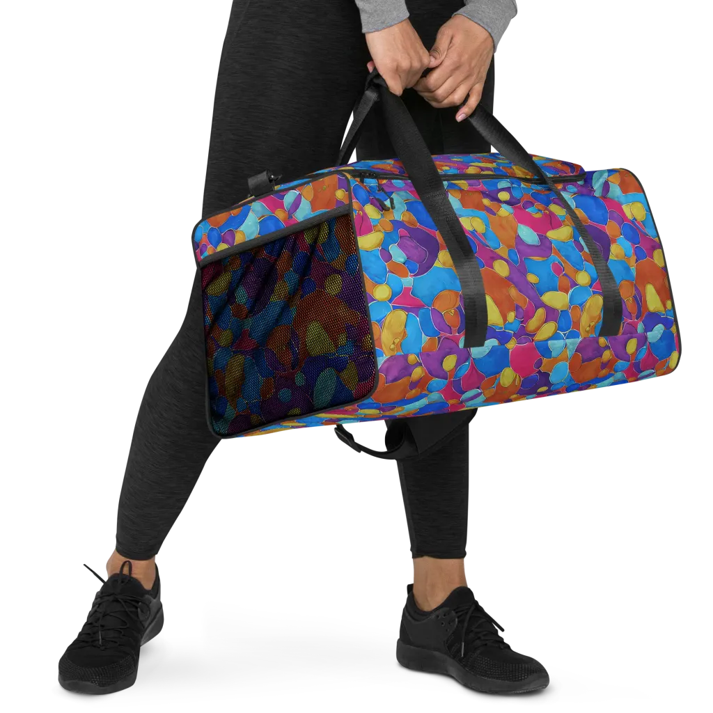 Neon Riverstones on Duffle Bag — Right Front