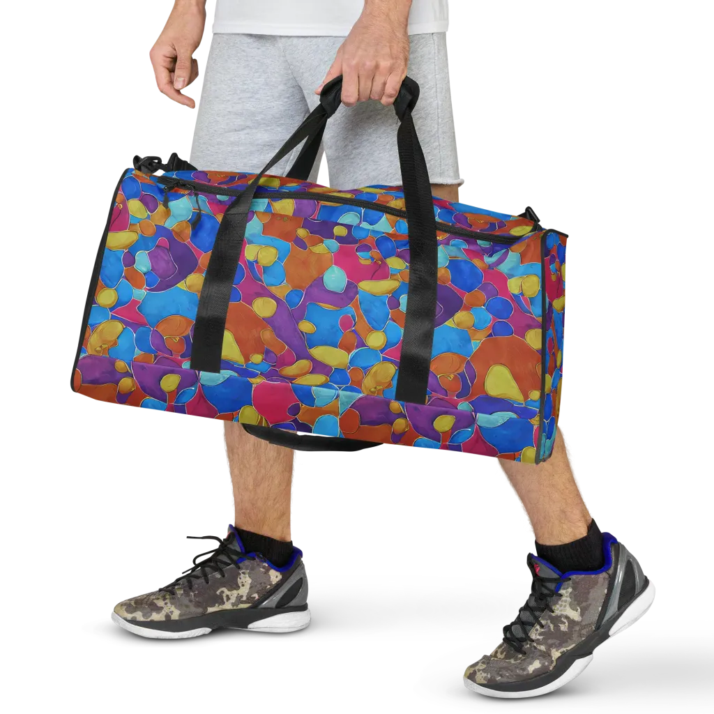 Neon Riverstones on Duffle Bag — Front
