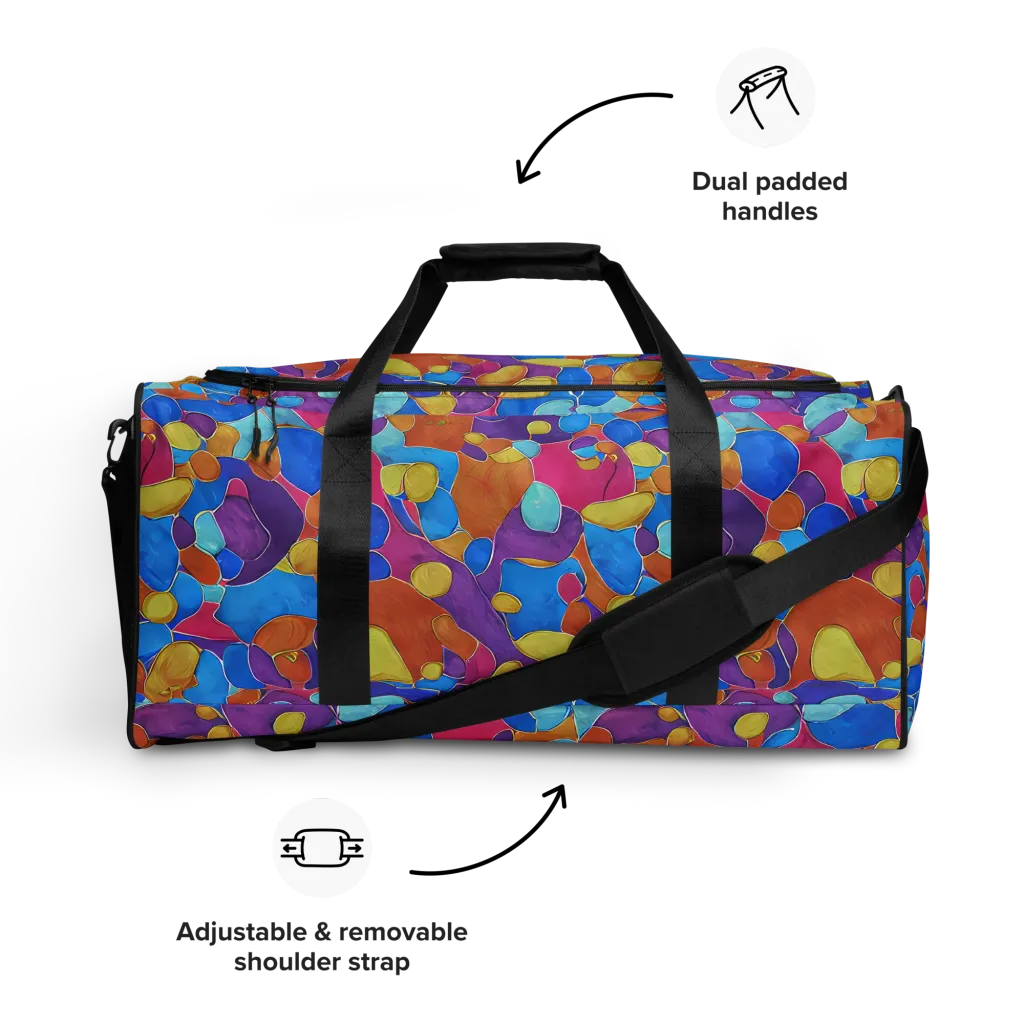 Neon Riverstones on Duffle Bag — Front