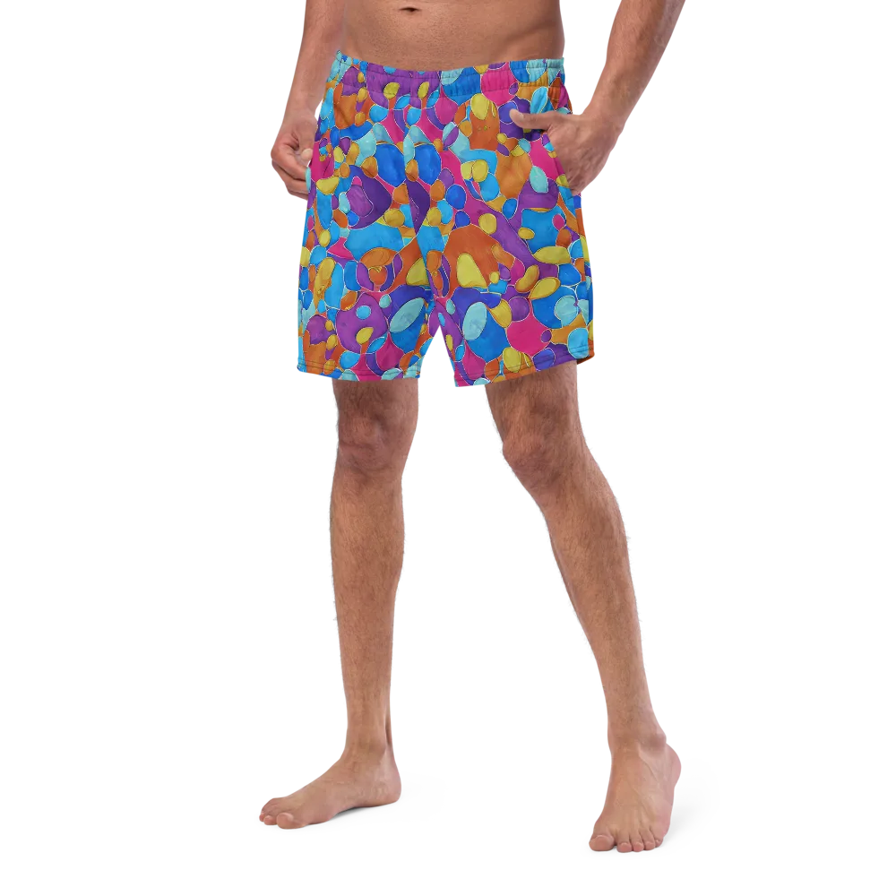 Neon Riverstones on Swim Trunks — Left Front
