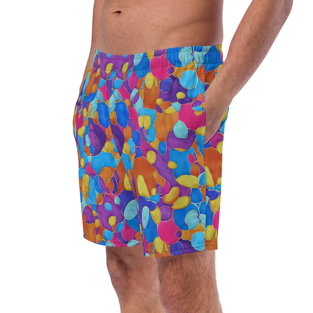 Neon Riverstones on Swim Trunks — Left Front