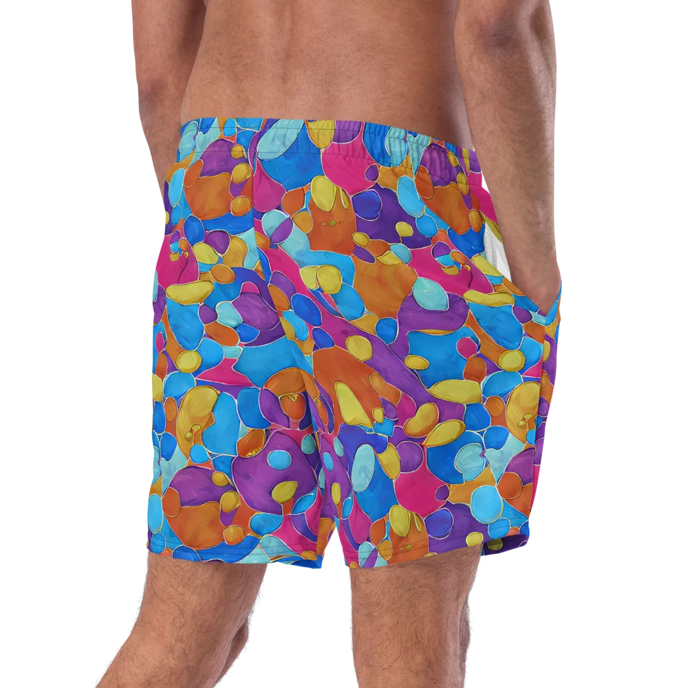 Neon Riverstones on Swim Trunks — Right Back