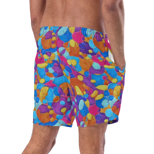 Neon Riverstones on a Swim Trunks