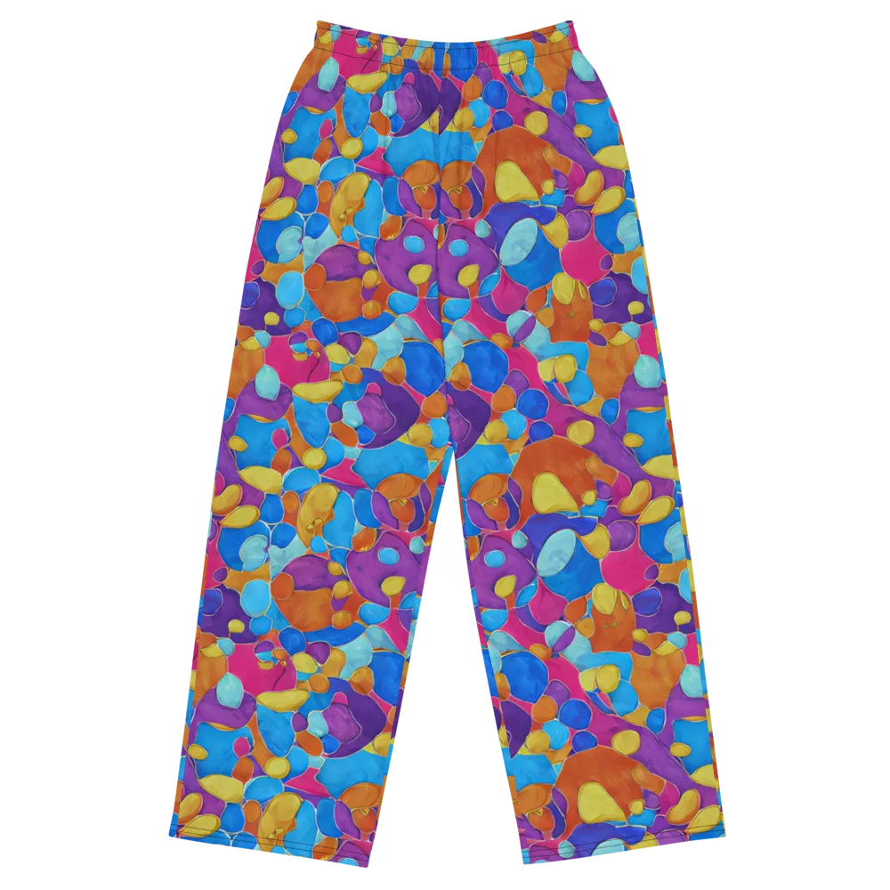 Neon Riverstones on Wide-Leg Pants — Front
