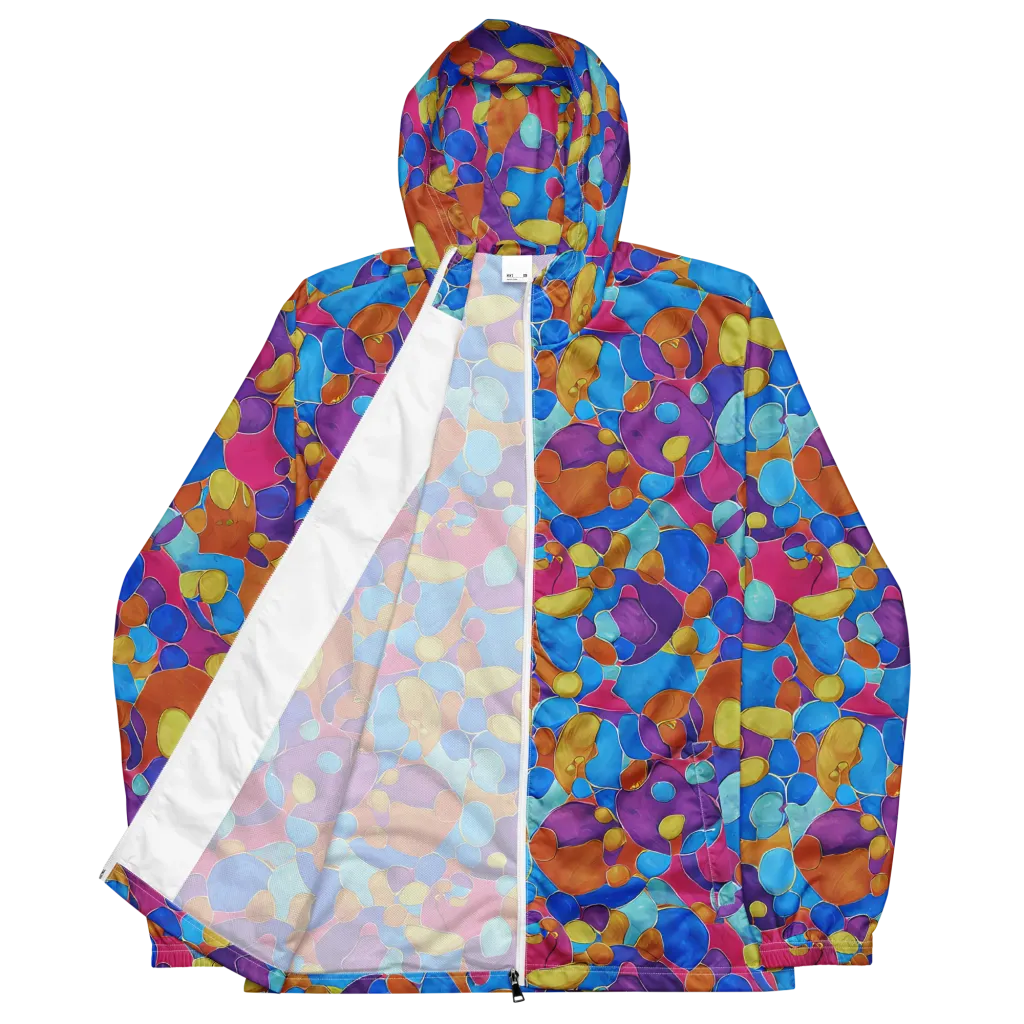 Neon Riverstones on Men's Windbreaker — Front