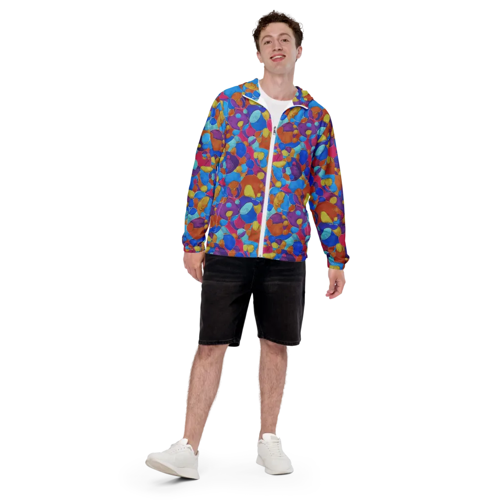 Neon Riverstones on Men's Windbreaker — Front