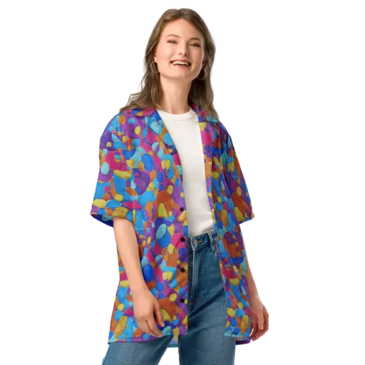 Neon Riverstones on a Button Shirt