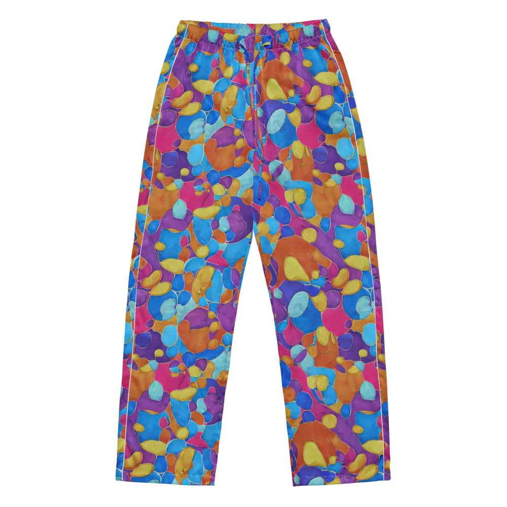 Neon Riverstones on Women's Pajama Pants — Front