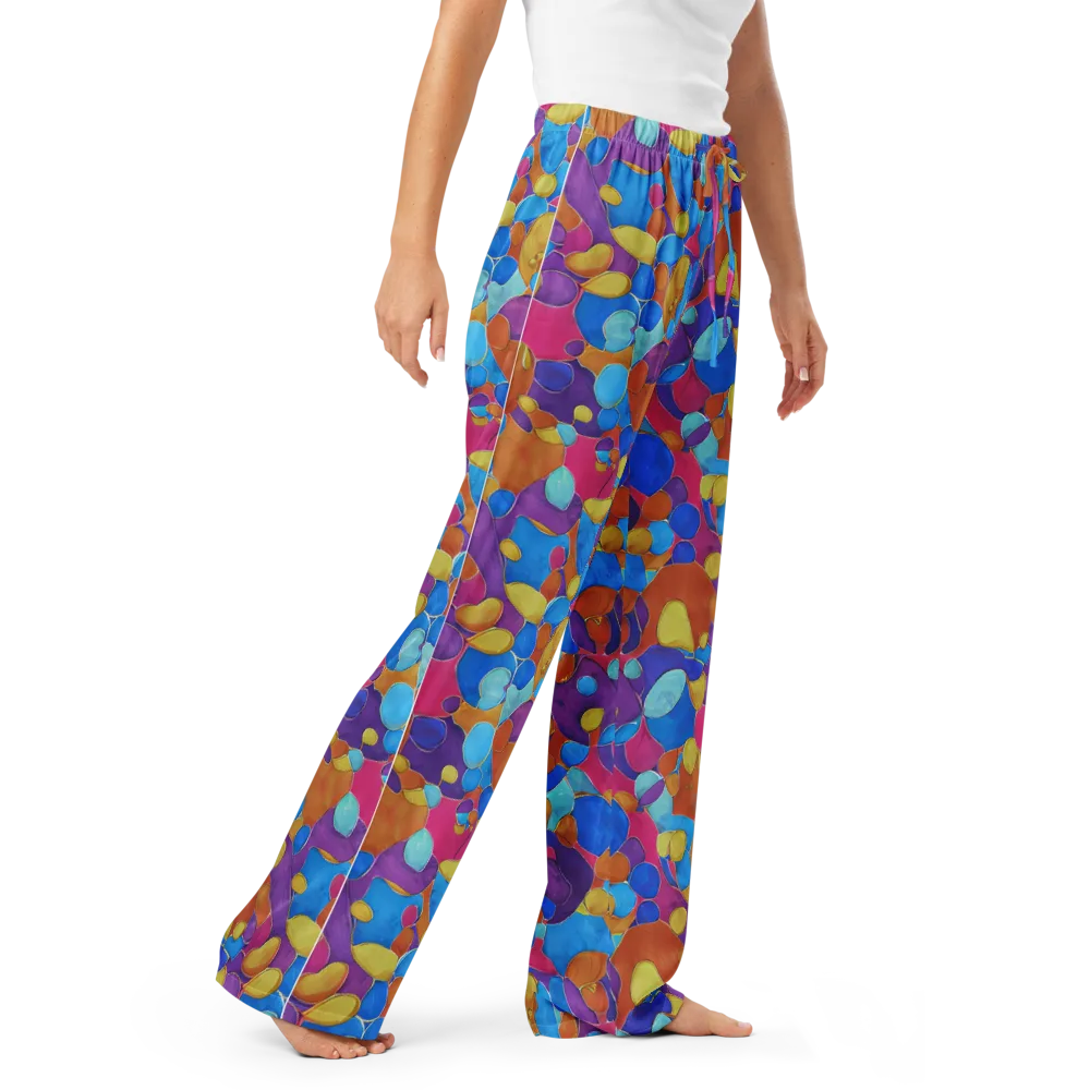 Neon Riverstones on Women's Pajama Pants — Right Front