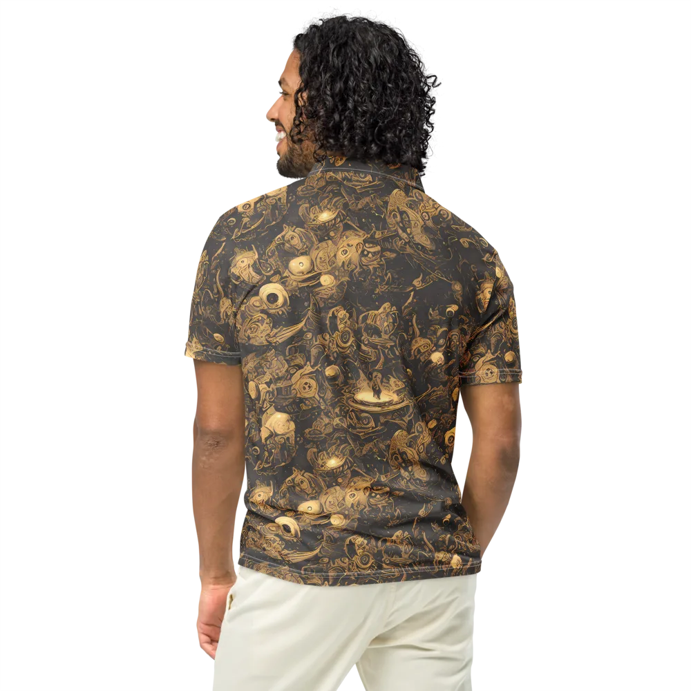 Amber Apparitions on Men's Slim Fit Polo Shirt — Back