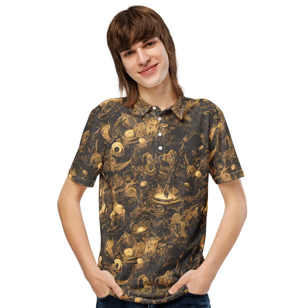 Amber Apparitions on Men's Slim Fit Polo Shirt — Front