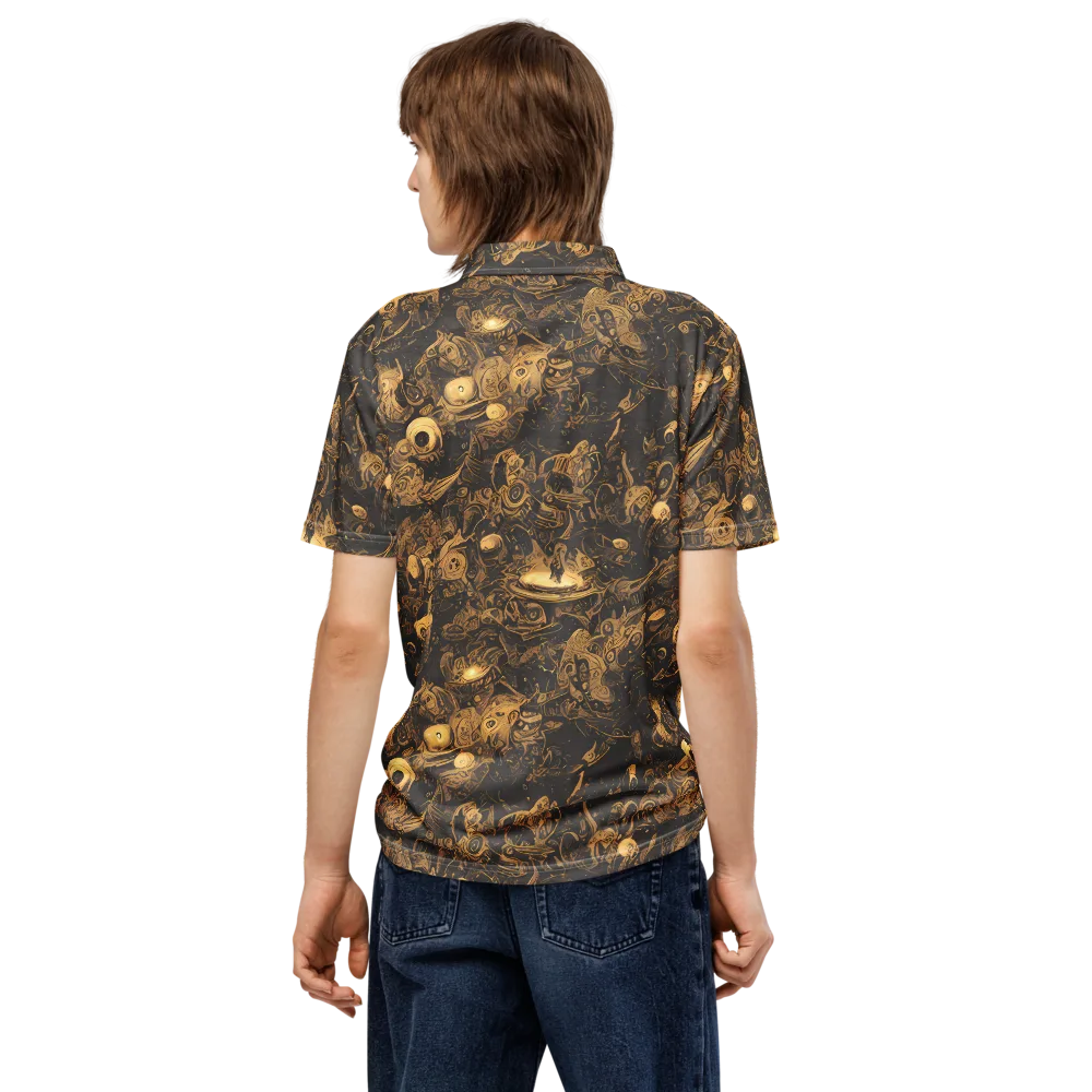 Amber Apparitions on Men's Slim Fit Polo Shirt — Back