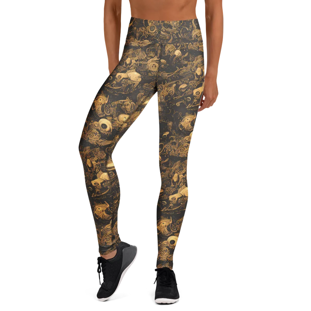 Amber Apparitions on Yoga Leggings — Front