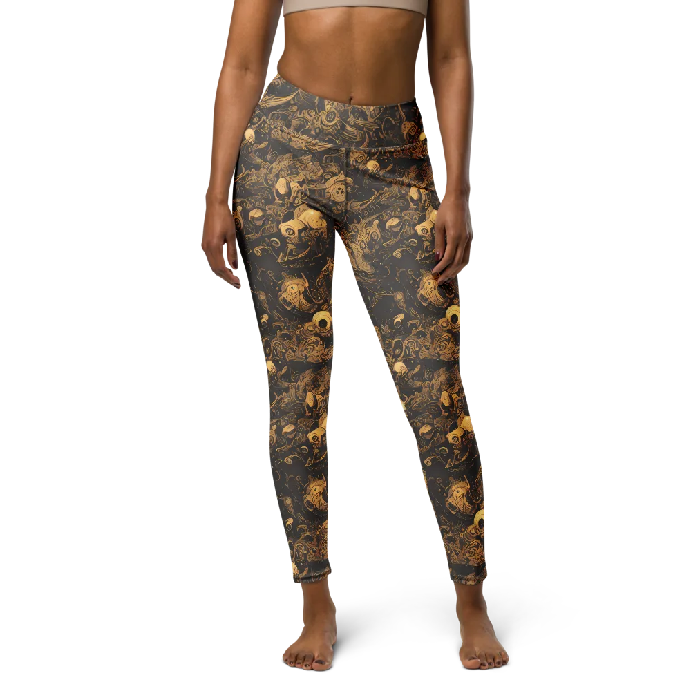 Amber Apparitions on Yoga Leggings — Front