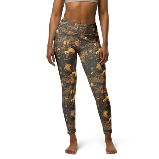 Amber Apparitions on a Yoga Leggings