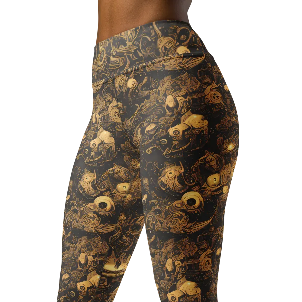 Amber Apparitions on Yoga Leggings — Left Front