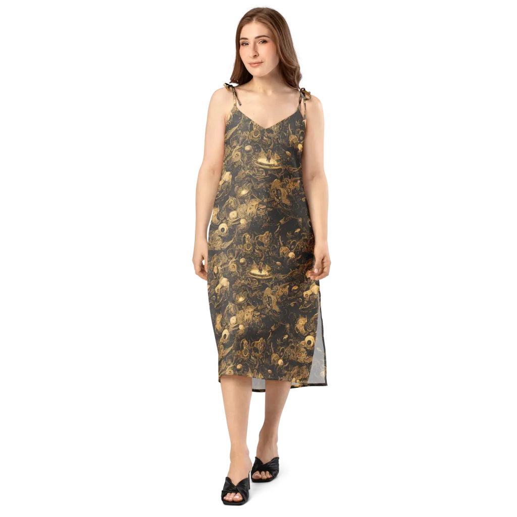 Amber Apparitions on Slip Dress — Front