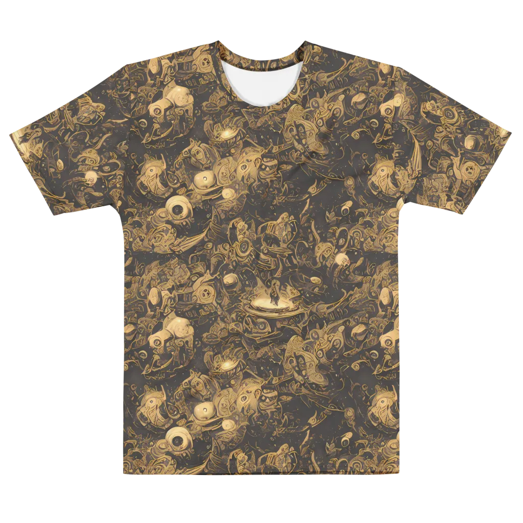 Amber Apparitions on Men's Cotton Crew Neck T-Shirt — Front