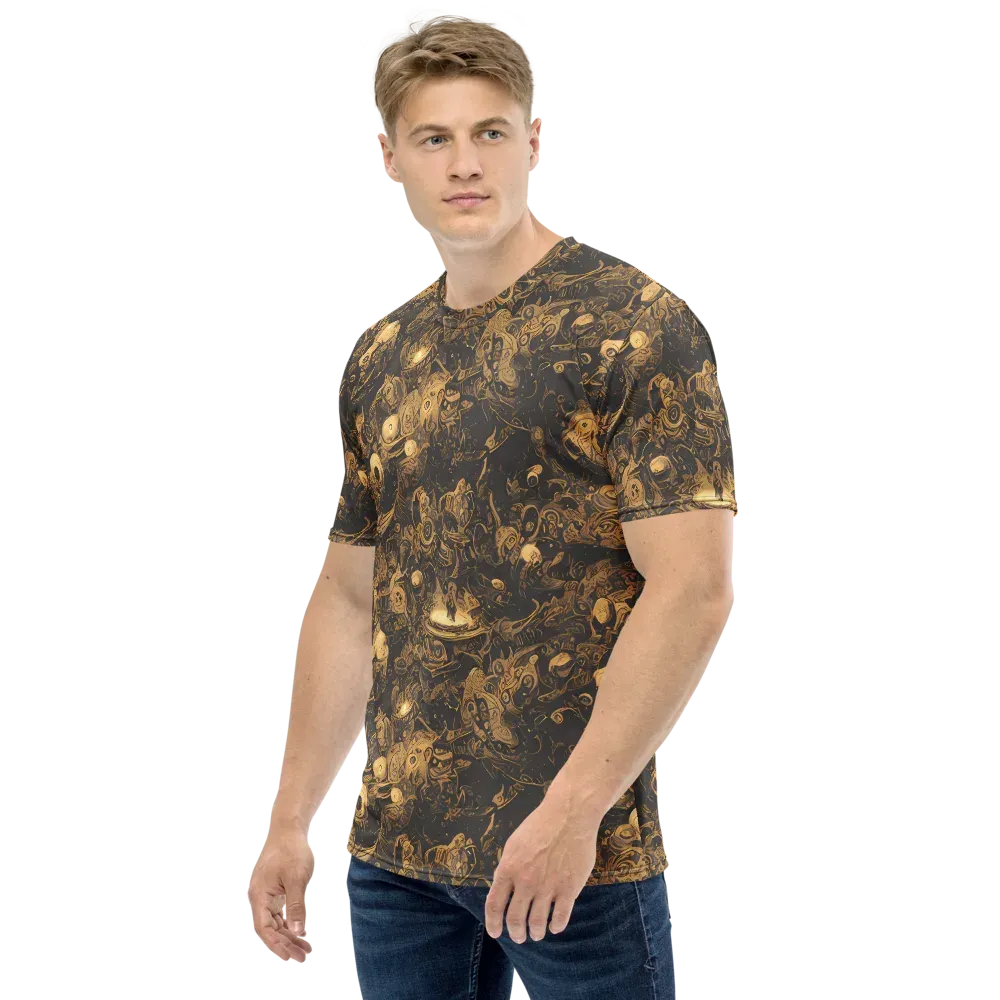 Amber Apparitions on Men's Crew Neck T-Shirt — Left