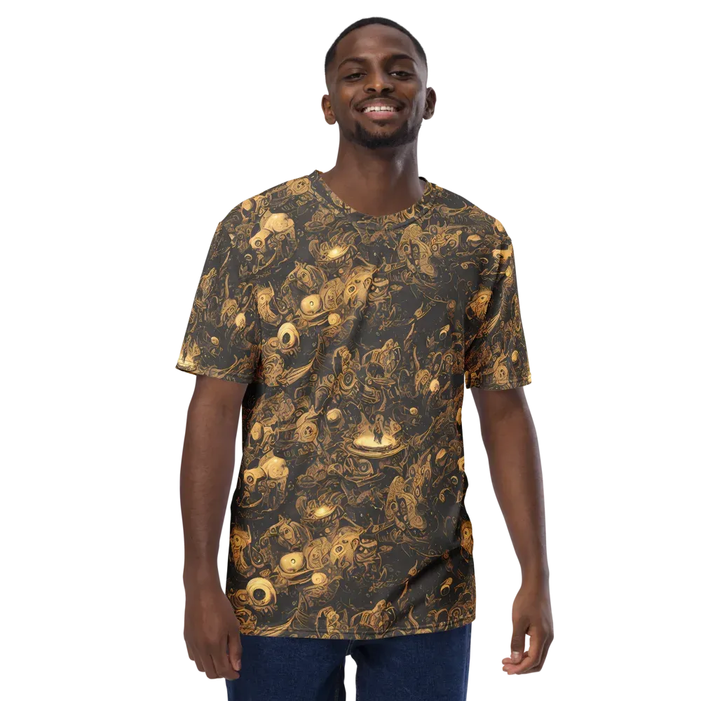 Amber Apparitions on Men's Crew Neck T-Shirt — Front