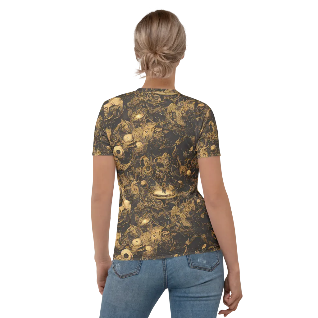 Amber Apparitions on Women's Crew Neck T-Shirt — Back