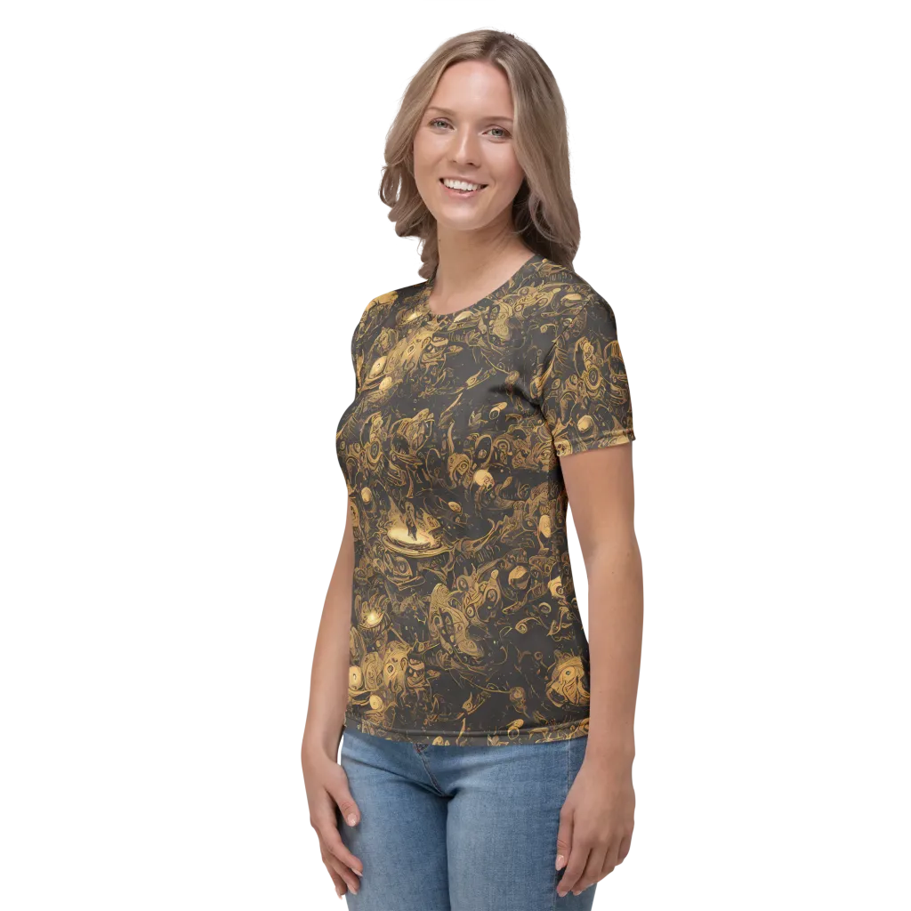 Amber Apparitions on Women's Crew Neck T-Shirt — Left