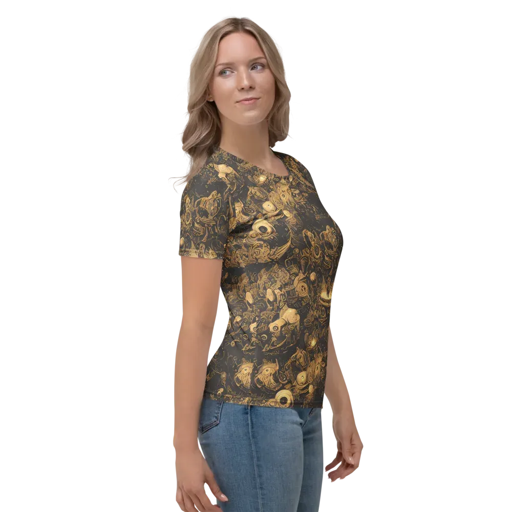 Amber Apparitions on Women's Crew Neck T-Shirt — Right