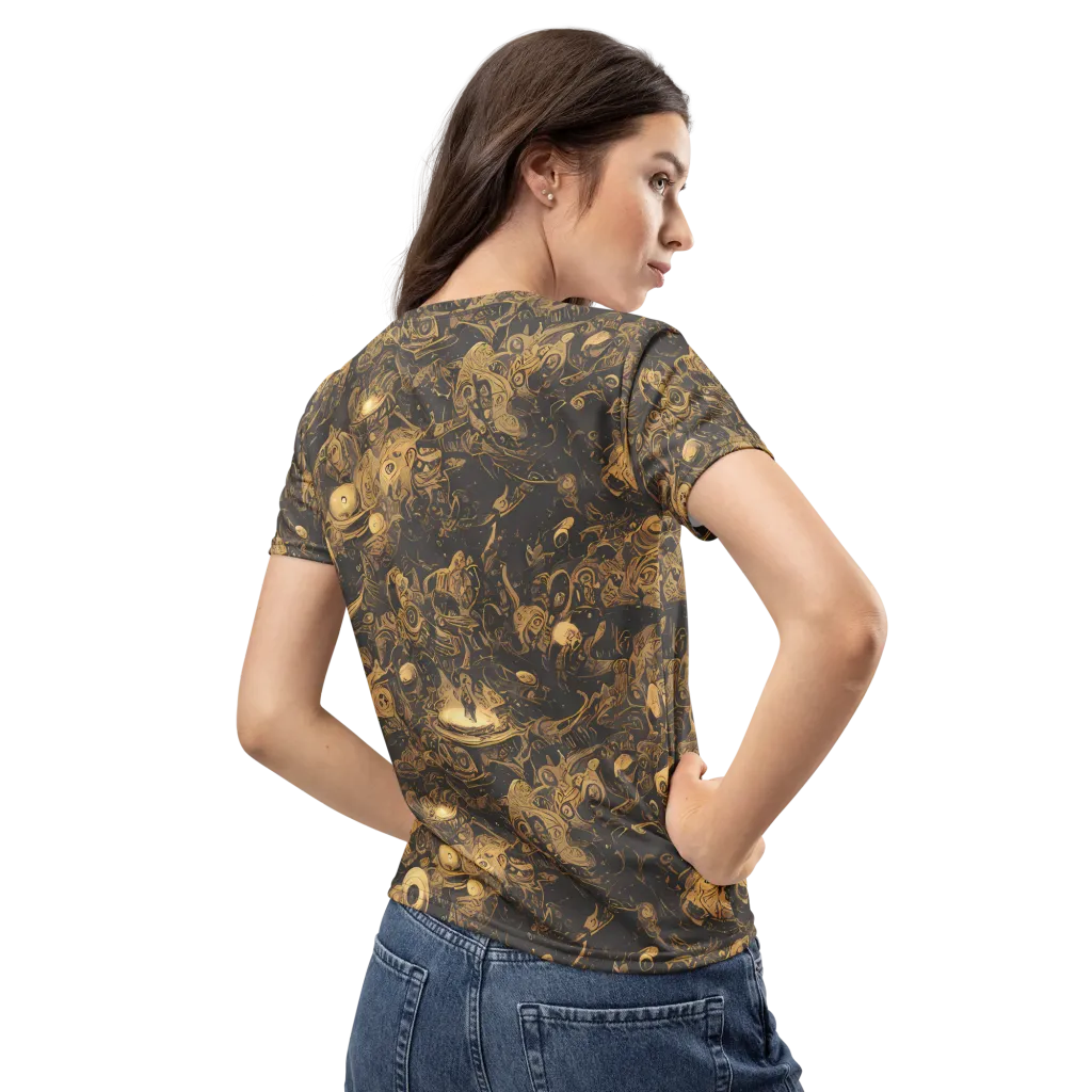 Amber Apparitions on Women's Crew Neck T-Shirt — Back