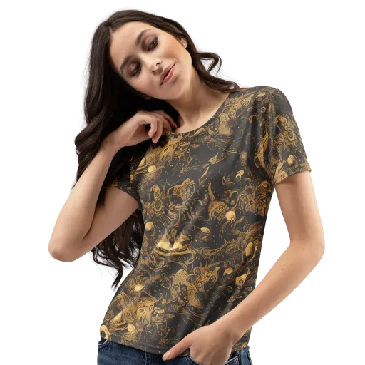 Amber Apparitions on a Women's Crew Neck T-Shirt