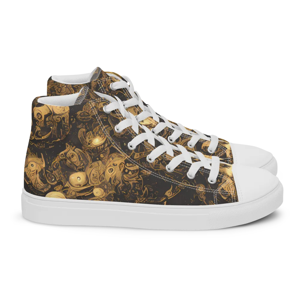 Amber Apparitions on Women's High Top Canvas Shoes — Right
