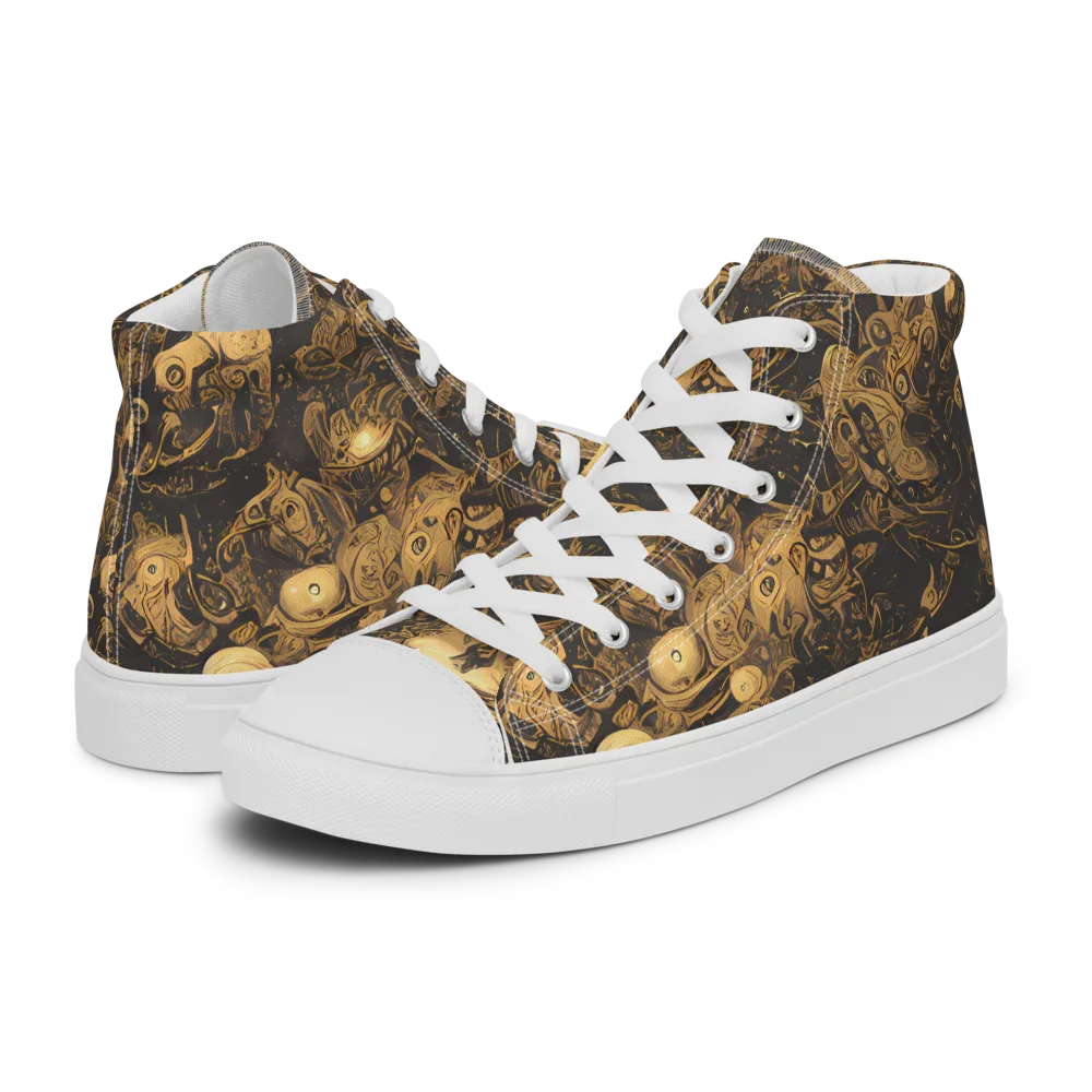 Amber Apparitions on Women's High Top Canvas Shoes — Left