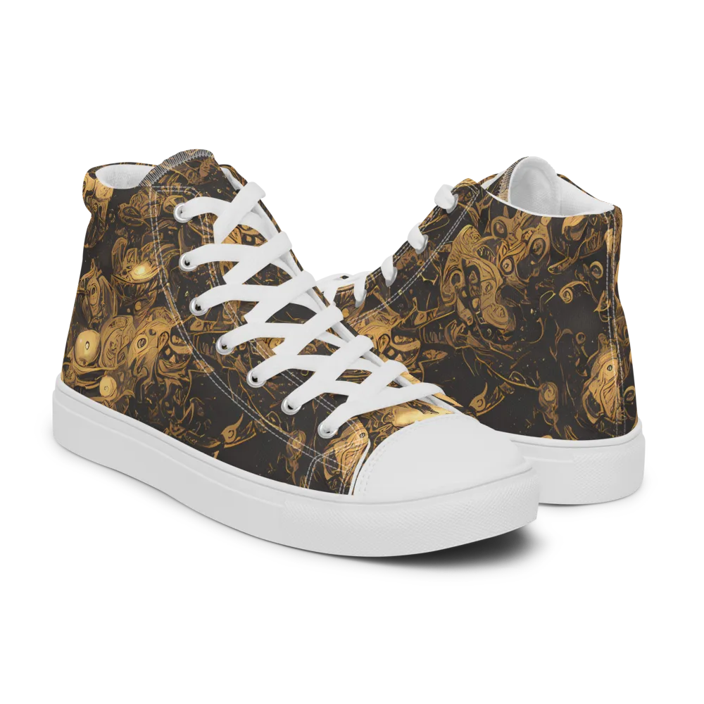Amber Apparitions on Women's High Top Canvas Shoes — Right