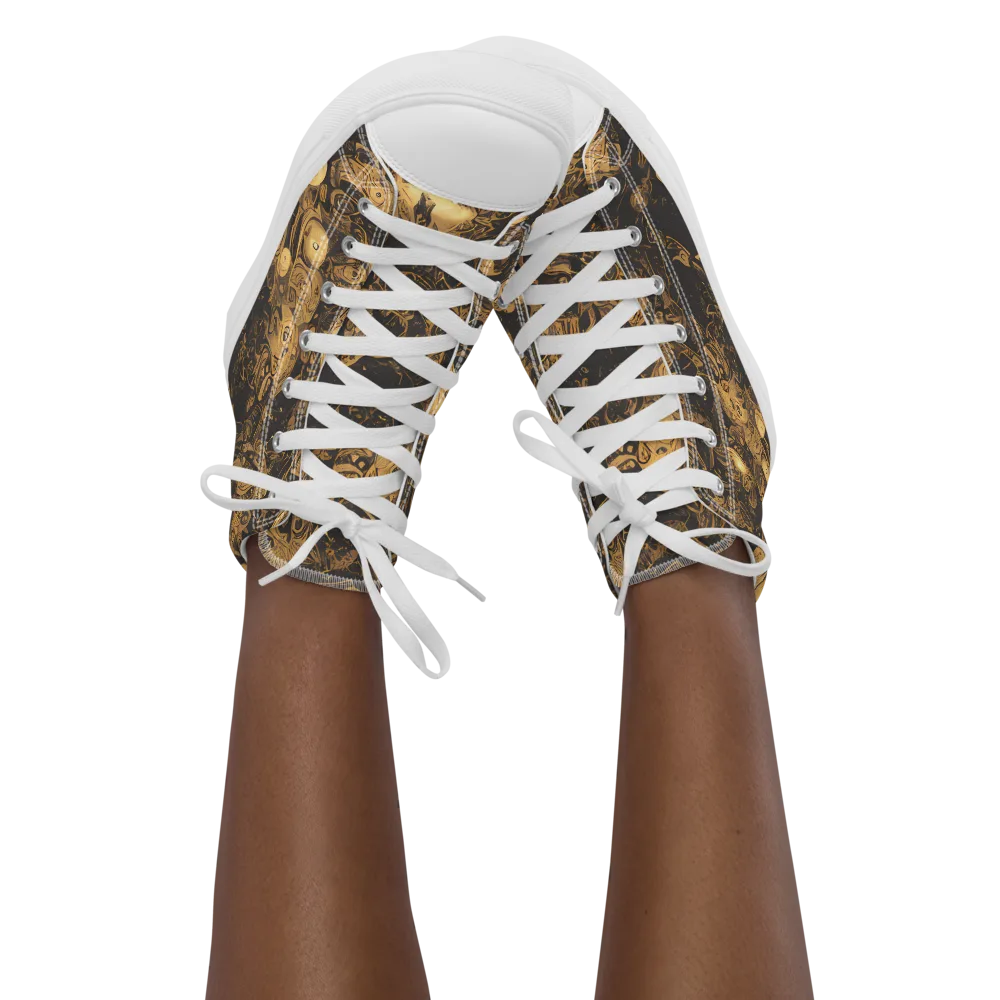 Amber Apparitions on Women's High Top Canvas Shoes — Front