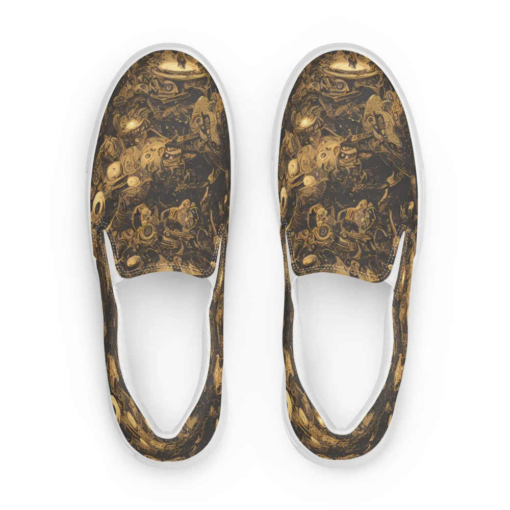 Amber Apparitions on Men's Slip-On Canvas Shoes — Front