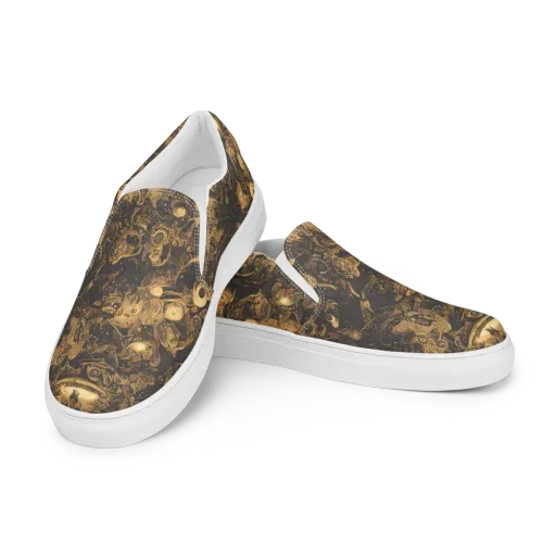 Amber Apparitions on a Men's Slip-On Canvas Shoes