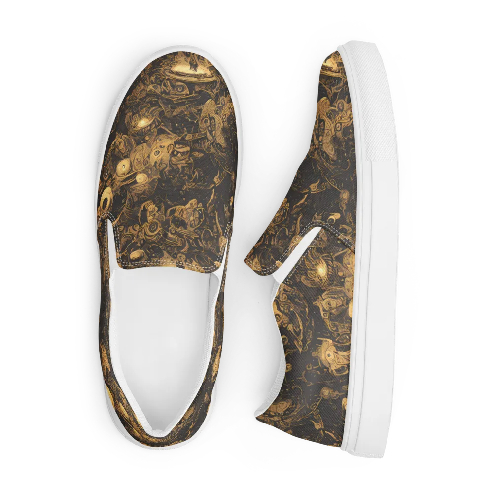 Amber Apparitions on Men's Slip-On Canvas Shoes — Front
