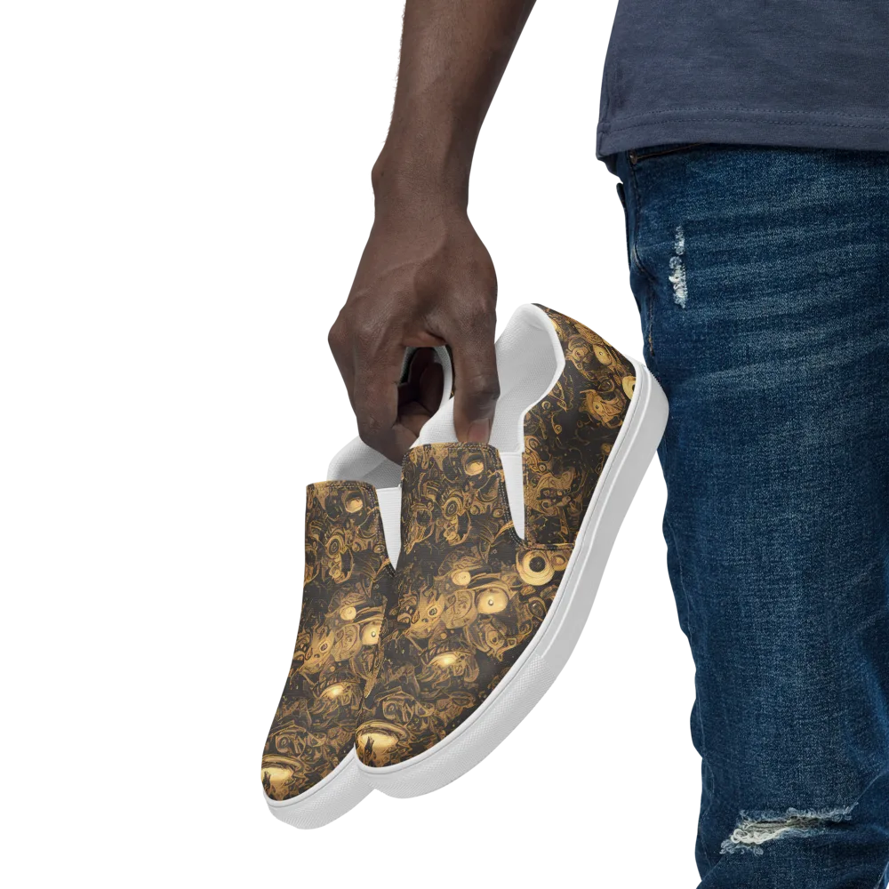 Amber Apparitions on Men's Slip-On Canvas Shoes — Left Front