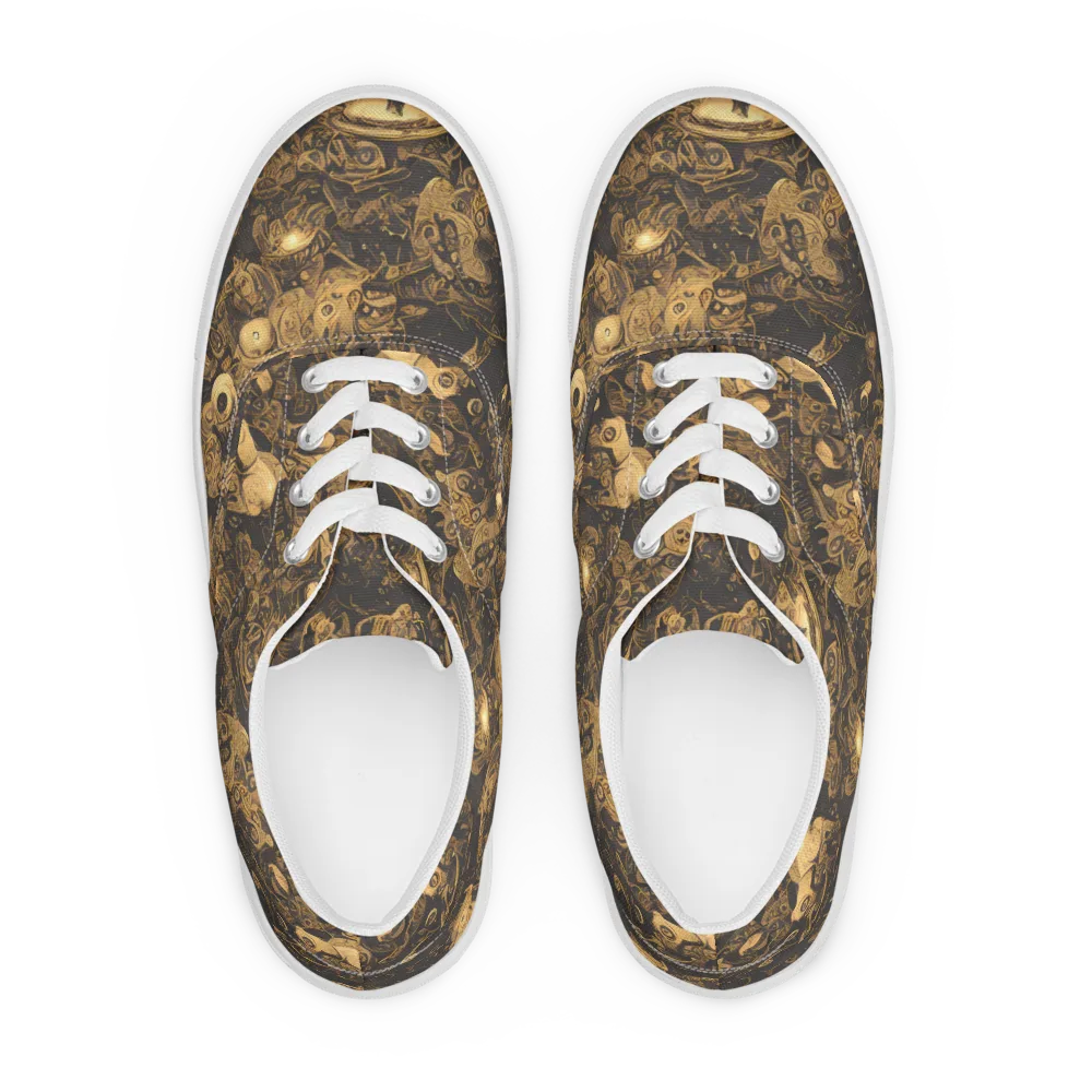 Amber Apparitions on Men's Lace-Up Canvas Shoes — Front