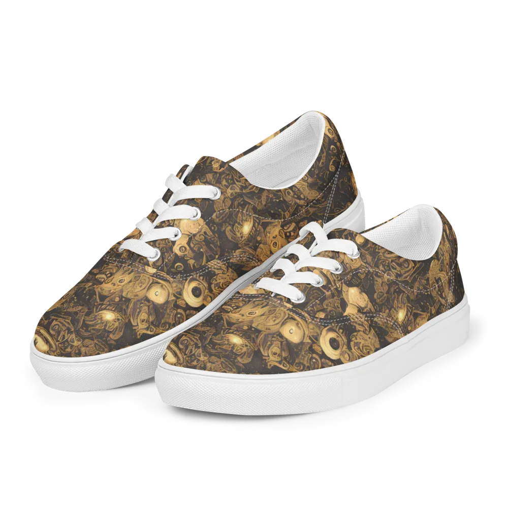 Amber Apparitions on Men's Lace-Up Canvas Shoes — Left Front