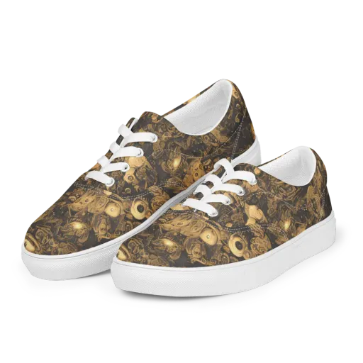 Amber Apparitions on a Men's Lace-Up Canvas Shoes