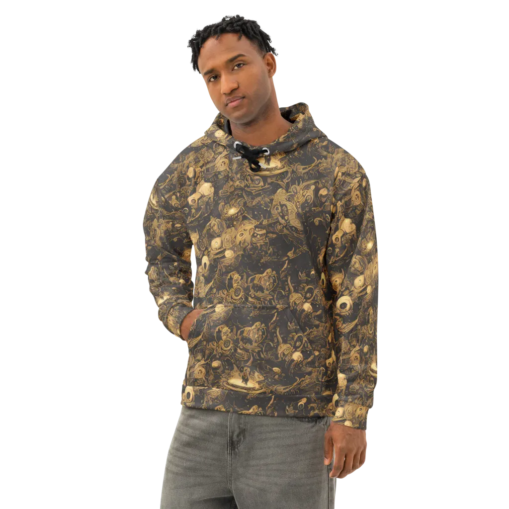 Amber Apparitions on Cotton Hoodie — Left Front