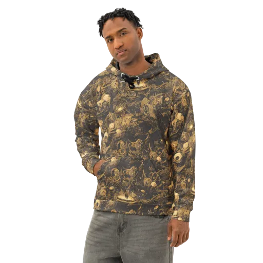 Amber Apparitions on a Cotton Hoodie