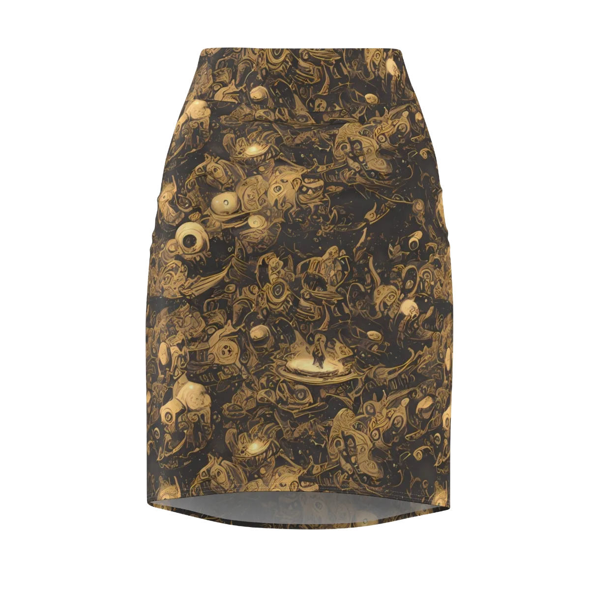 Amber Apparitions on Pencil Skirt — Front